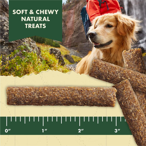 16 oz. Zukes Adventure Sticks Chicken and Turkey Dog Treats, Natural Dog Treat Sticks - Pouch
