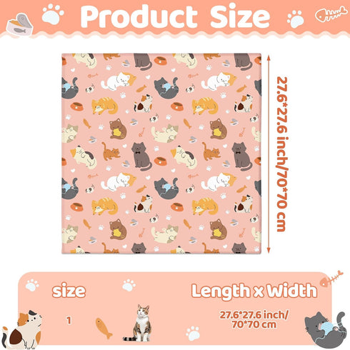 EYxsaxenk 27.6" 15lbs) Cat Grooming Wrap - Pink Self-Adhesive Cat Restraint Wrap Cutting Nails Blanket Anti-Scratch