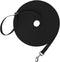 Hi Kiss Dog/Puppy Obedience Recall Training Lead/Leash - 15ft 20ft 30ft 50ft 100ft - Great for Play or Camping - Black