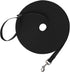 Hi Kiss Dog/Puppy Obedience Recall Training Lead/Leash - 15ft 20ft 30ft 50ft 100ft - Great for Play or Camping - Black