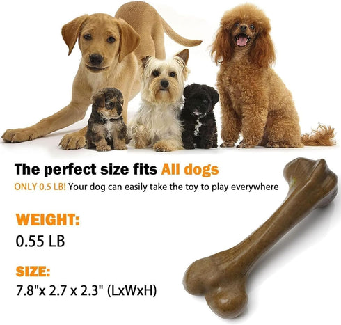 Tough Dog Toys for Aggressive Chewers, Indestructible Nylon Bones, Durable Puppy Teething Toys, Interactive Toys for