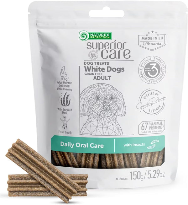 Nature's Protection Dental Chews for Dogs - Grain Free Dental Sticks -