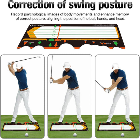 Golf Training Mat for Beginners, Posture Assistance and Stance Corrector, Golf Training Aids Pad for Men Women