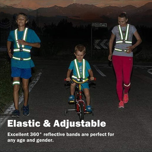 Reflective Safety Vest Gear, Adjustable High Visibility Running Gear for Men and Women, 2-10 Pack