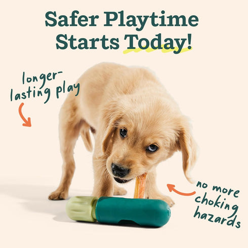 WOOF BullySafe Durable Dog Chew Holder, Safe Bully Stick Holder for Long-Lasting Play, Easy to Clean.