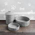 Park Life Designs Large Ceramic Dog Bowl - Durable, Easy-Clean & Dishwasher-Safe for Food & Water, Stylish Gray Dish