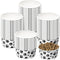 30 Pieces Small Disposable Dog Bowls with Printed Pattern, Pet Paper Food Bowls for Dogs, Cats, and Puppies