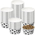 30 Pieces Small Disposable Dog Bowls with Printed Pattern, Pet Paper Food Bowls for Dogs, Cats, and Puppies