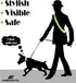 FREEMOVE Reflective SASH with 2 Bands or Reflective Runners Waist Belt with 4 Arm Bands, Easy to Put On/Off Reflective