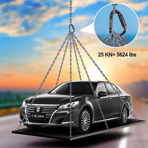 FVW Auto Locking Rock Climbing Carabiner Clips - Professional 25KN Heavy Duty Caribeaners for Rappelling, Swing, Rescue