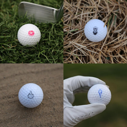 QUBI Golf Ball Stamp - Reusable Self-Inking Marker to Identify Golf Balls, Golf Gift Accessories for Men Women