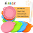 Lydia's Deal 4 Pack Universal Pet Food Can Covers, Silicone Lids for Dog and Cat Cans, Multicolor