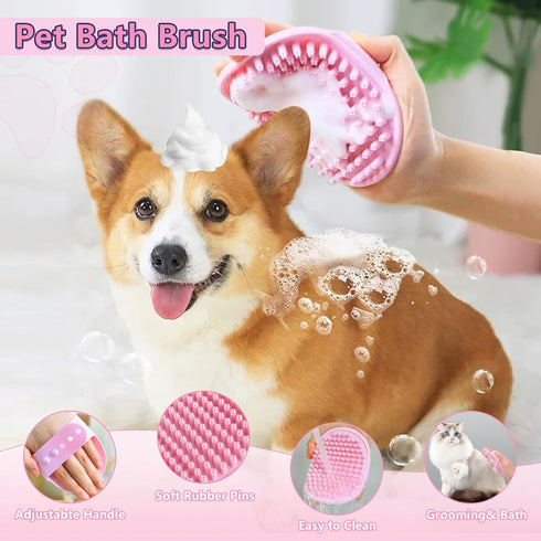 6PCS Dog Brush Grooming Kit Dog Brush for Shedding-Dogs Brushes for Grooming, Dematting Comb for Dogs, Nail Clipper