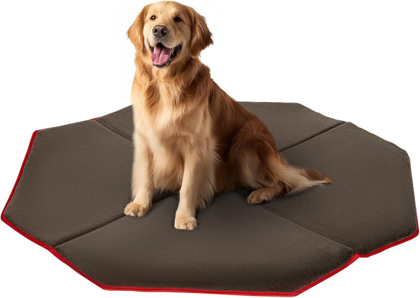 PETSFIT Dog Playpen Mat Waterproof Washable Double-Sided Foldable 42.9" Dia Thick Octagon