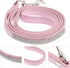 Sparkly Dog Leash with Rhinestones - PU Leather Training Leash for Small Dogs, Sparkly Studded Walking Chain