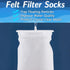 Jecery 16 Pack 4 Inch Ring Filter Socks, 200 µm for Aquarium Filter Bags