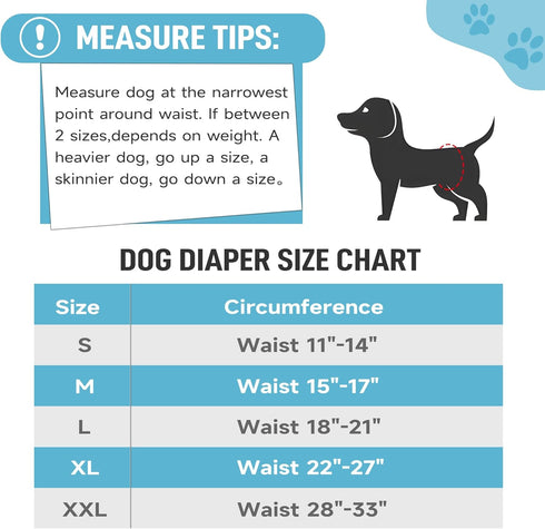 Bands5 Pack Leekalos Male Dog Diapers, Dog Belly Bands for Male Dogs Wraps Washable Doggie Diapers High Absorbing Dog