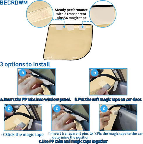 2 Packs Dog Car Travel Accessories - Waterproof Door Seat Protector Cover for Vehicle, Pet Scratch Guard