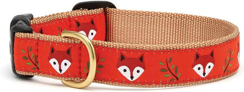 Up Country Foxy Pattern Dog Collar, Small (9 to 15 Inches) 5/8 Inch Narrow Width