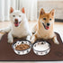 Sinland Microfiber Large Pet Food Mat, Dog Feeding Mat with Anti-Skid Backing, 21 Inch x 32 Inch, Brown