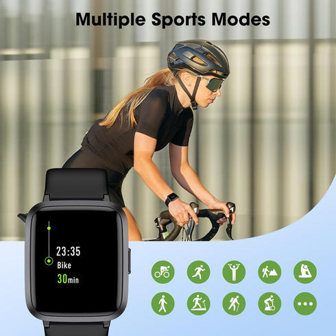 Fitness Tracker Watch with Heart Rate Monitor, Large Screen Activity Tracker with Pedometer and Sleep Monitor