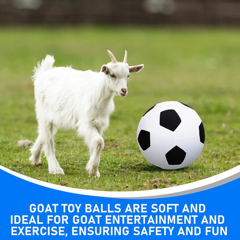 4 Pcs Goat Ball Toy Set with Covers, Anti Burst Training Toy with Inflator Pump
