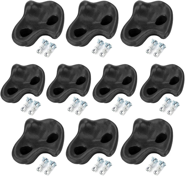 VGEBY 10Pcs Rock Climbing Holds - Plastic Kids Wall Rock Climbing Stones with Mounting Hardware Screws
