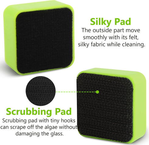 Magnetic Aquarium Glass Algae Scrapers, Compact and Scratch-Free Cleaner for Fish Tank