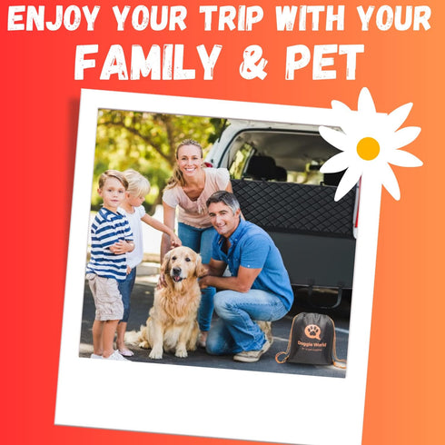 Dog Car Seat Cover - Durable Waterproof Hammock for XL Cars, SUVs & Trucks, Scratchproof Protection Against Dirt and