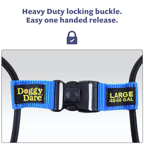 Large Trash Can Lock for 45 Gallon Cans, Bungee Cord Design for Easy Install, Perfect for Dogs and Raccoons