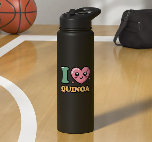 I heart quinoa I love quinoa Stainless Steel Insulated Water Bottle
