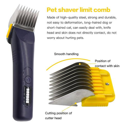 9 Set #10/15/30 Animal Stainless Steel Attachment Color Guide Comb Fit for Most Oster/Wahl/Andis Detachable-Style