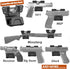Gun Racks with Safety Trigger Guard, Concealed Magnetic Handgun Holder for Car/Truck/Desk/Wall, No-Drill Installation