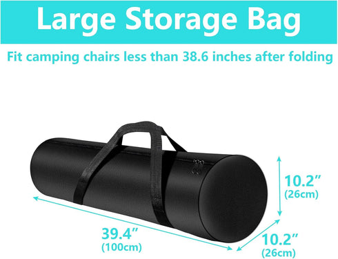 2 Pack 39.4 Inch Sports-39.4x10x10inchOnly Kovshuiwe Replacement Bag for Camping Chair, Large Folding Chair Carry Bag