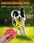 (4 Pack) Squeaky Dog Toys, Stuffed Plush Puppy Toy Balls to Keep Them Busy, Interactive Funny Pet Ball with Squeaker