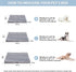 WNPETHOME Orthopedic X Large Dog Bed - Soft Rose Plush Waterproof Crate Bed with Removable Cover, Grey (42 x 30 x 4