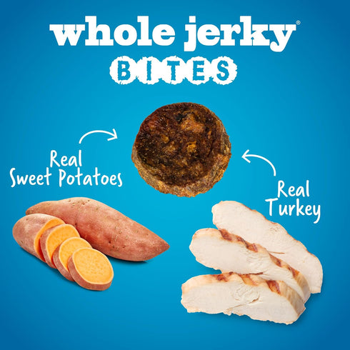 Fruitables Small Dog Treats, Whole Jerky Bites, Healthy Turkey & Sweet Potato Flavor, 5 Ounces