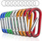 sprookber 3" Aluminum Carabiner D Ring, Caribeener Clips, Spring Snap Hook Set of 10 for Keychain