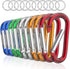 sprookber 3" Aluminum Carabiner D Ring, Caribeener Clips, Spring Snap Hook Set of 10 for Keychain