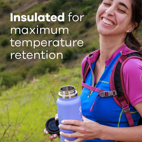 Hydro Flask Wide Mouth Vacuum Insulated Stainless Steel Water Bottle with Leakproof Lid for Travel