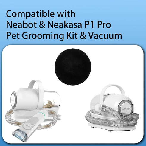 6 Pack Sponge Filter Compatible with Neabot & Neakasa P1 Pro Pet Grooming Kit & Vacuum