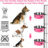 2 Pack Mountable Stainless Steel Kennel Bowls for Dogs, No Spill Hanging Water Bowls with Clamp Holder (Hot Pink)