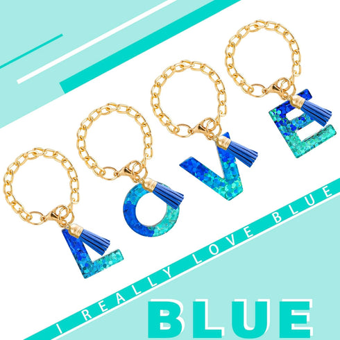 Letter Charm Accessories for Stanley Cup, Cute Initial Keychain Handle Charm for Women Tumbler
