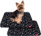 Dog Crate Mat (24" X 18") 2 Pack, Soft Dog Bed for Crate, Anti-Slip Bottom, Machine Washable Kennel Pad, Black