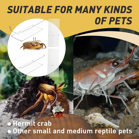 Iffitya 2 Packs Large Hermit Crab Water Tank - Ideal Hermit Crab Pool and Tank Combination - Hermit Crab Water Tank