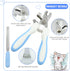 Trimmer 6 Set Chinchilla Pet Grooming Kit with Slicker Brush Bath Massage Glove Brush Pet Shedding Comb Nail Clipper