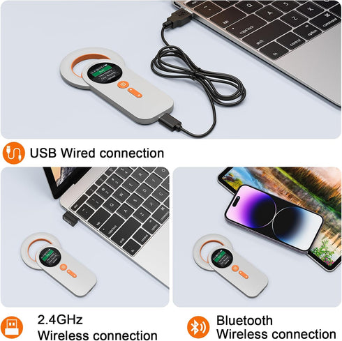symcode (2.4GHz 1.44 ISO11784 ISO11785 Pet Microchip Scanner Rechargeable RFID EMID Micro Chip Reader Scanner