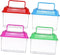 4pcs Mini Plastic Containers for Fish Tank, Mini Turtles Terrarium Decor, Reptile Feeding Box