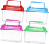 4pcs Mini Plastic Containers for Fish Tank, Mini Turtles Terrarium Decor, Reptile Feeding Box