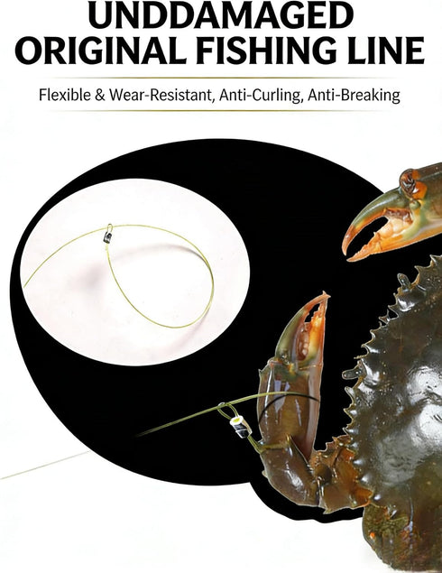 LSYZFPSTARS 3 Pack 8-Loop Stainless Steel Crab Trap - Cylindrical Crab Snare with Glove & Lead Sinkers, Suitable